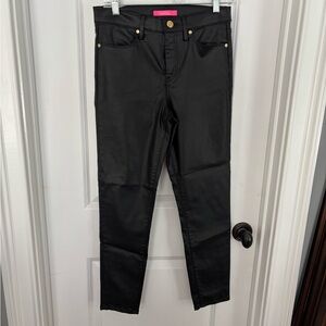Lilly Pulitzer Black Pleather Pants